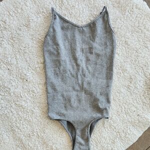 NWOT..Free People Heather Gray  Bodysuit